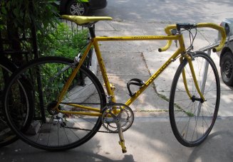 Shiny yellow bike